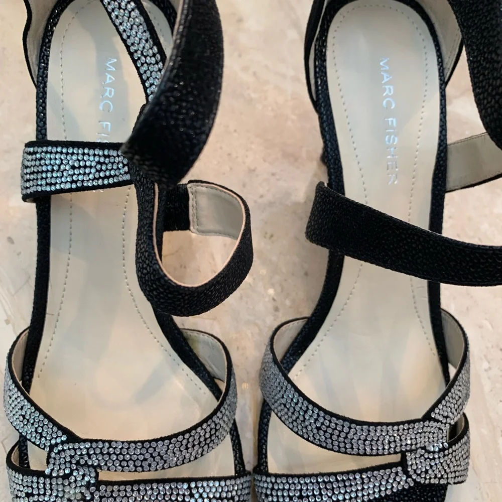 PRICE✂️ Marc Fisher Lexcie - Black Multi Suede - Picture 5 of 8